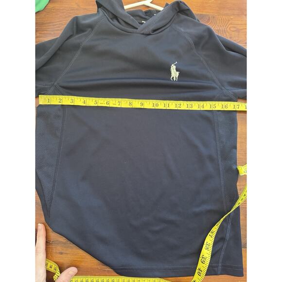 Polo Ralph Lauren Boys L 14-16 Performance Navy Pull Over Hooded Big Pony - Picture 5 of 15